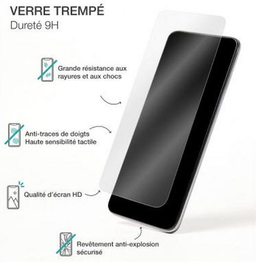 Bigben Connected Screen Protector Iphone 15 Oleophobic 2.5d Smartframe Transparent