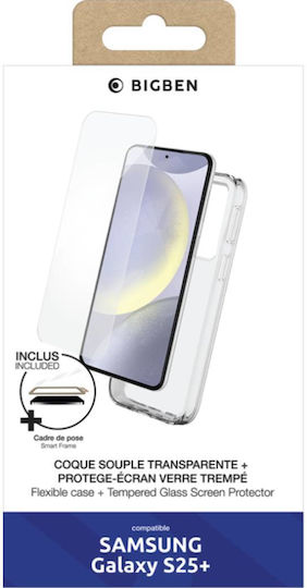 Bigben Connected Protective Pack for Samsung Galaxy S25 Plus 2 in 1 Soft Transparent Screen Protector