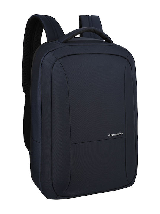 Dbramante1928 16” Laptop Backpack Nyborg Collection In Leather Navy Blue