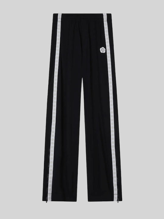 Boke Flower 2.0 Women's Fabric Trousers in Straight Leg Style Black