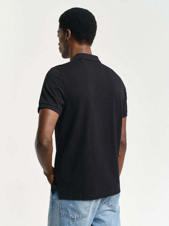 Gant Polo T-shirt Μαύρο