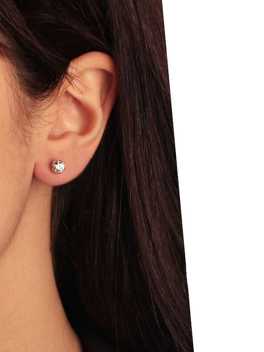 Abadianakis Ohrringe aus Weißgold 14K Abadianakis Ohrringe aus Weißgold 14K