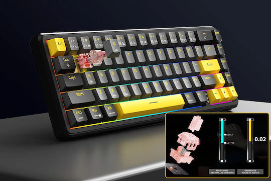Marvo KG964 Gaming Μηχανικό Πληκτρολόγιο 60% με Magnetic διακόπτες και RGB φωτισμό (Αγγλικό US)
