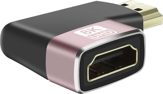 Linq 8k Uhd HDMI Weiblich Zu HDMI Männlich Linker Winkel Video Konverter Schwarz