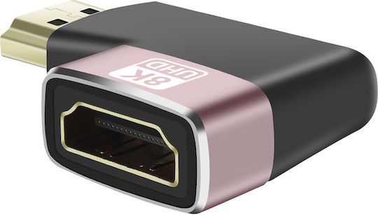 Linq 8k Uhd HDMI Weiblich Zu HDMI Männlich Rechtswinkel Video Konverter Schwarz