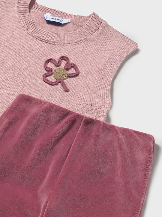 Kids' Set with Pants Winter 3pcs Pink