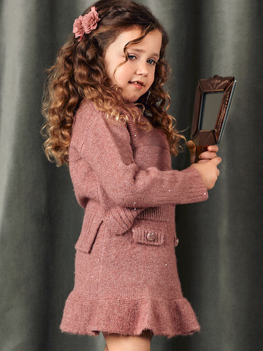 Kinder-Set mit Rock Winter 2Stück Pink