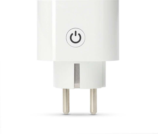 Nedis Wi-Fi Verbundene Steckdose USB-A USB-C Anschlüsse Wattmeter 3680W Typ E Frankreich Weiß