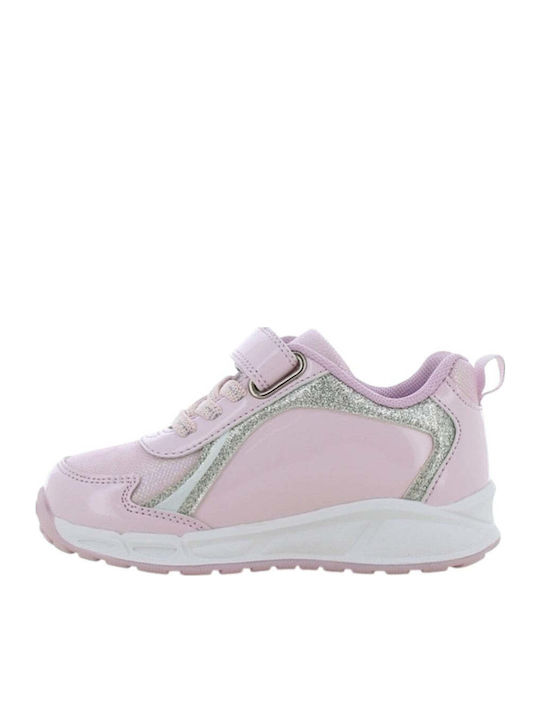 Frozen Kinder Sneakers mit Klettverschluss & Lichtern Rosa