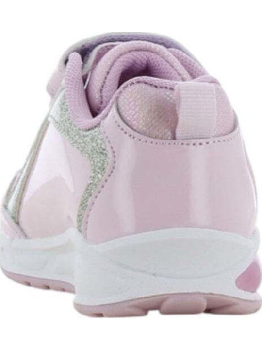 Frozen Kinder Sneakers mit Klettverschluss & Lichtern Rosa