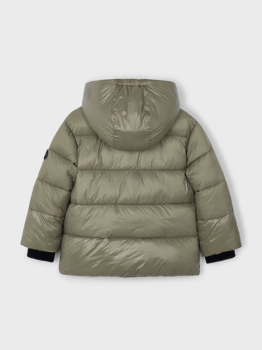 Kids' Casual Jacket Short with Hood Brown