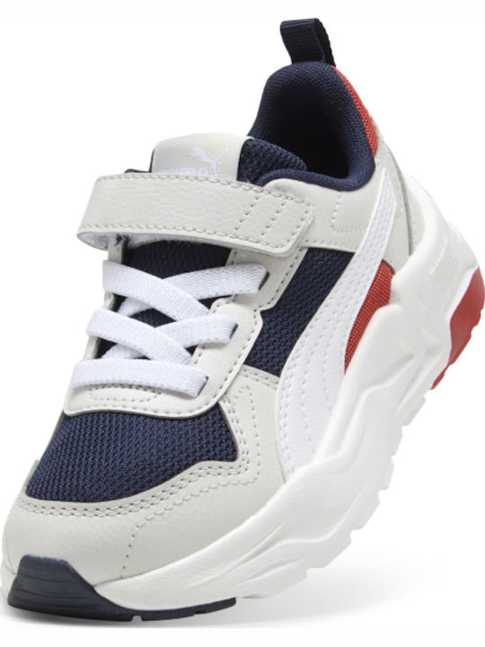 Trinity 2 Lt Kids Sports Shoes Running with Hoop & Loop Closure White