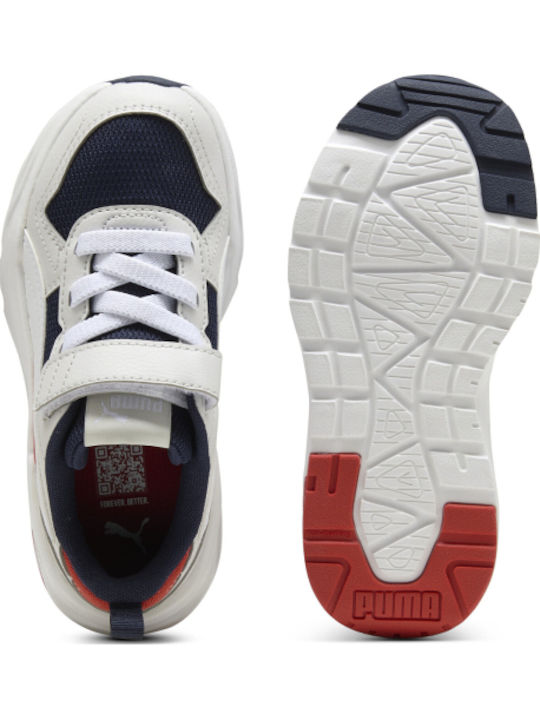 Trinity 2 Lt Kids Sports Shoes Running with Hoop & Loop Closure White