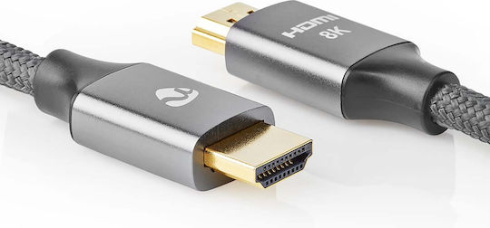 Nedis Hdmi La Hdmi Ultra High Speed 48 Gbps 8k La 60hz Cablu 1m Gri Antracit