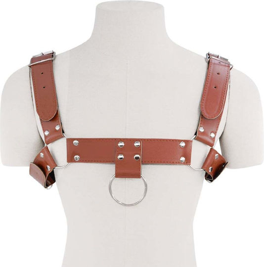 Kinksters Kinksters Leder- und Latex-Outfit Harness Braunes