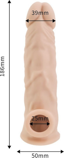 Rev-sleeves 8.5 Inch Realistic Silicone Penis Extension Sleeve