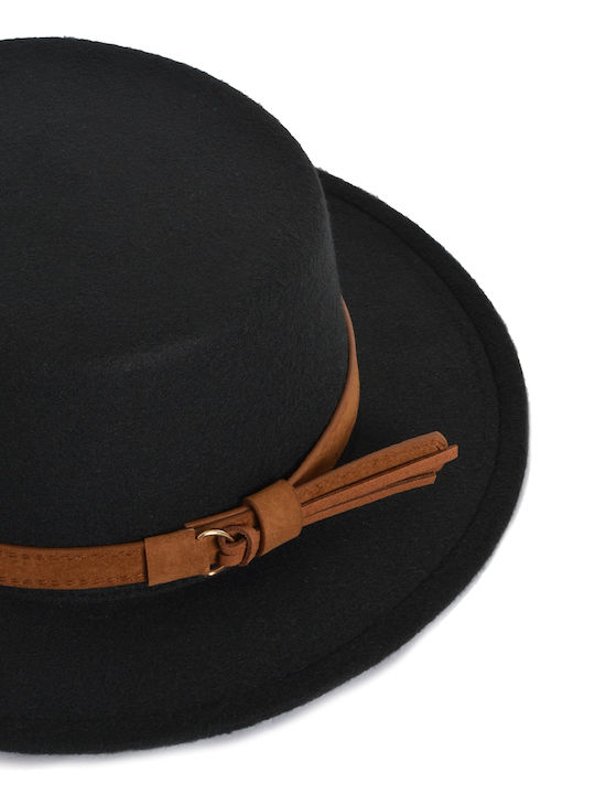 Mat Fashion Καπέλο Καβουράκι Μαύρο