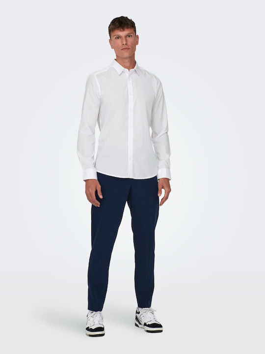 Μακρυμάνικo Πουκάμισο Bright White, Λευκο