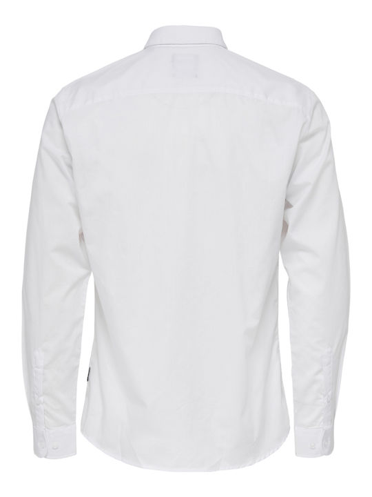Μακρυμάνικo Πουκάμισο Bright White, Λευκο