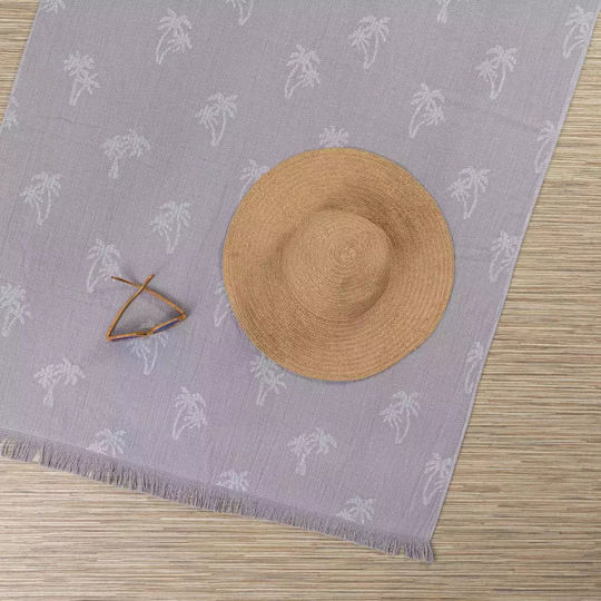 Borea Beach Towel Pareo Cotton Coral with Fringes 160x90cm