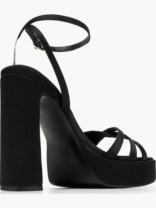 Fleet Fabric Sandals Black