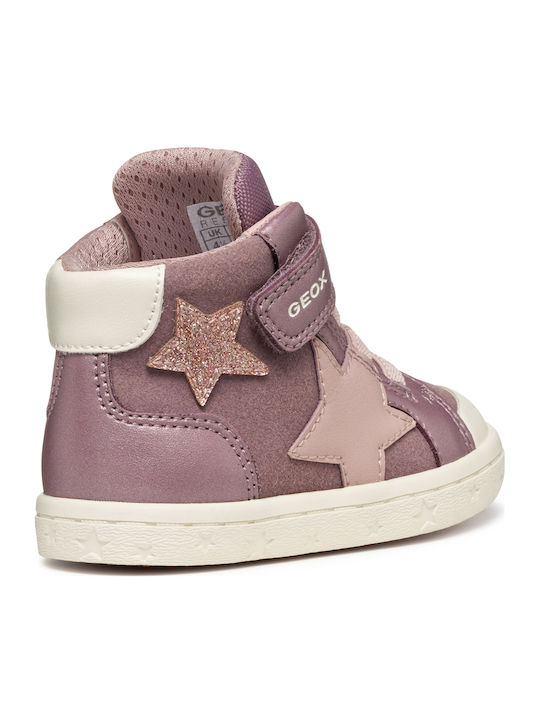 B Gisli Anatomical Kids Boots with Velcro Pink