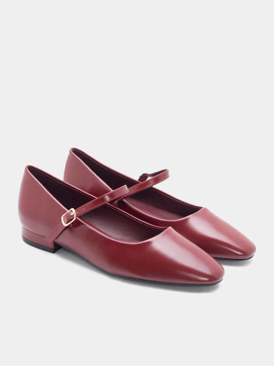 Ballerinas With strap Burgundy
