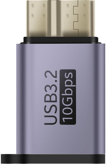 Linq Usb-c Женски Към Micro-b 3.2 Superspeed Мъжки 10gbps Сив