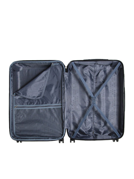 WORLDLINE Valiză de Călătorie Medie Dură BLUE OPEN cu 4 roți Înălțime 65cm