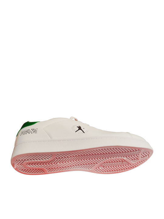 Ανδρικά Ανατομικά Sneakers Λευκό Με Πράσινο