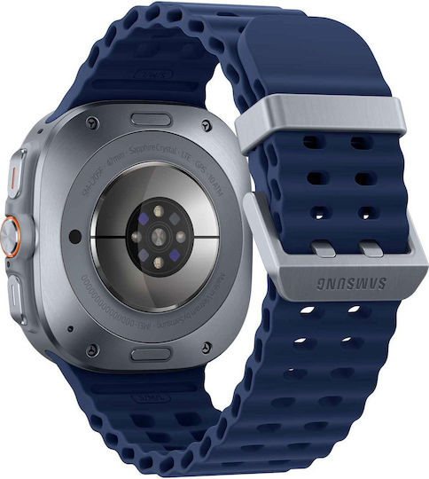 Samsung Galaxy Watch Ultra (2025) Titanium 47mm Waterproof with eSIM and Heart Rate Monitor (Blue)