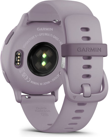 Garmin Vivoactive 5 Aluminium 42mm Waterproof Smartwatch with Heart Rate Monitor (Orchid)