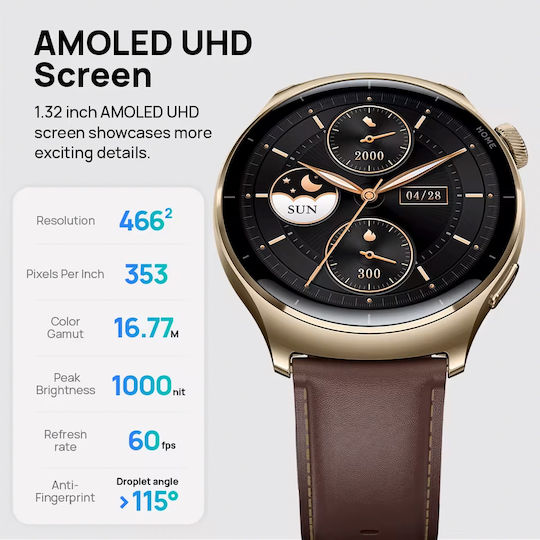 Mibro Watch Lite3 Pro 45mm Waterproof with Heart Rate Monitor (Blackish Green)
