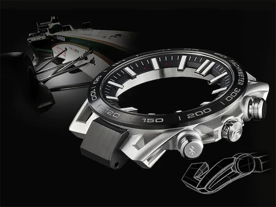 Casio EQB-2000DB-1AER Solar Stainless Steel 56mm Smartwatch (Ασημί)