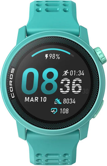 Coros Pace 3 Smartwatch με Παλμογράφο (Τιρκουάζ)