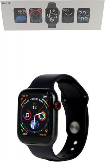 HW22 Pro 44mm Smartwatch (Μαύρο)