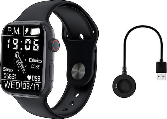 HW22 Pro 44mm Smartwatch (Μαύρο)