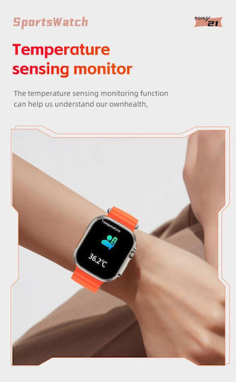 XO M8 Pro Smartwatch with Heart Rate Monitor (Silver)