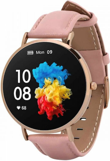 Garett Verona 50mm Smartwatch με Παλμογράφο (Ροζ)