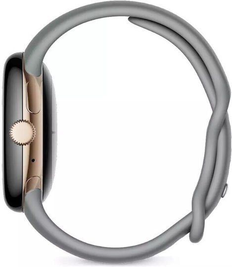 Google Pixel Watch Stainless Steel 41mm with Heart Rate Monitor (Champagne Gold case / Hazel Active band)