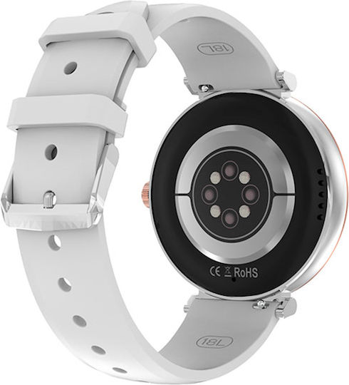UnikWATCH Stainless Steel Smartwatch με Παλμογράφο (Ασημί)