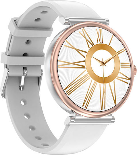 UnikWATCH Stainless Steel Smartwatch με Παλμογράφο (Ασημί)
