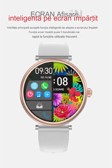 UnikWATCH Stainless Steel Smartwatch με Παλμογράφο (Ασημί)