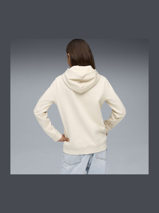 Παιδικό Φούτερ με Κουκούλα και Τσέπες Εκρού Hoodie Fl