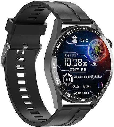 Tracer SM6 Opal Smartwatch με Παλμογράφο (Μαύρο)