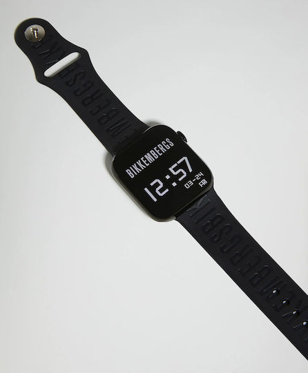 Bikkembergs BK06 Medium Aluminium Smartwatch mit Pulsmesser (Schwarz)