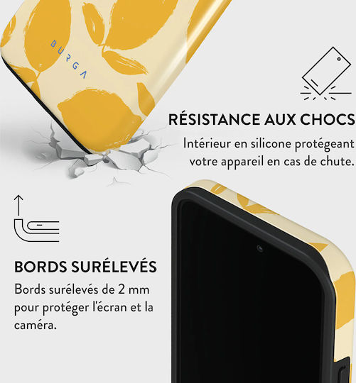Husă Burga iPhone 13 Pro Rezistentă la Șocuri Model Lemon Tart Galbenă