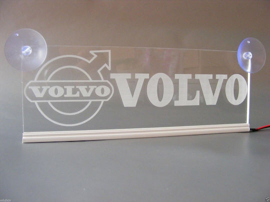 Decorative Laser Engraved Cabin Signboard Blue Led 24v Volvo 250mm90mm6mm Cable 15m Plug Lighter Socket