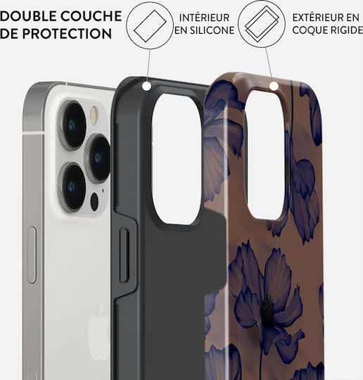 Husă Burga iPhone 13 Pro Rezistentă La Șocuri Catifea Noapte Model Lavandă