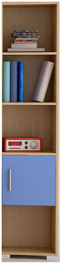 Kids Wooden Bookcase Light Blue 40x30x180cm